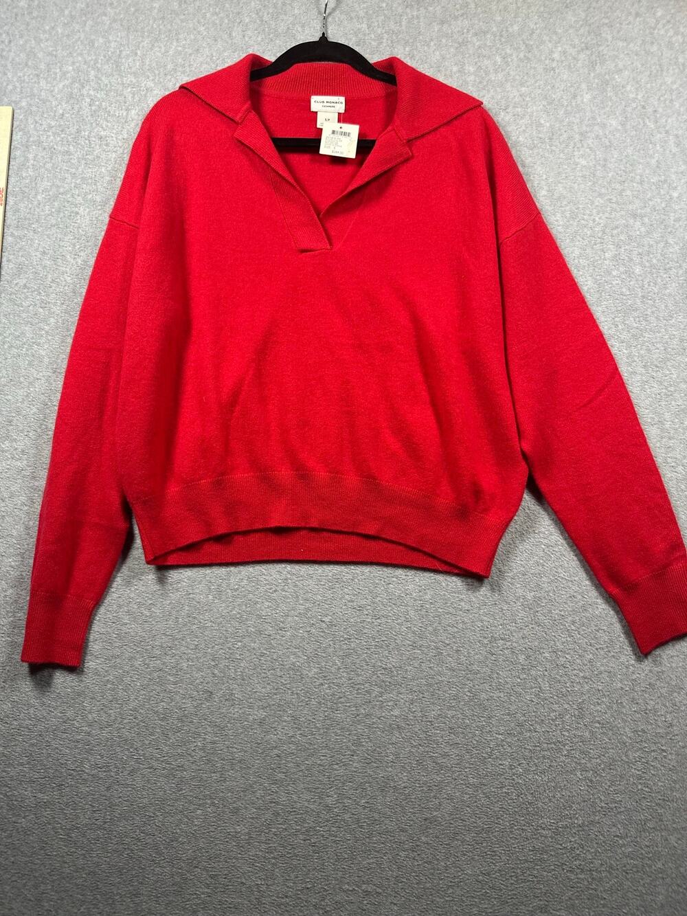 Club Monaco Pullover Sweater Women's Size S/P Red Cashmere NWT